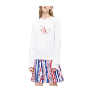 Calvin Klein dámská bílá mikina s logem - XS (112)